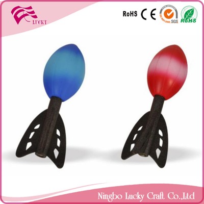 Lucky Craft PU foam Dia 5X17cm stress ball custom print reliever toys missile shape